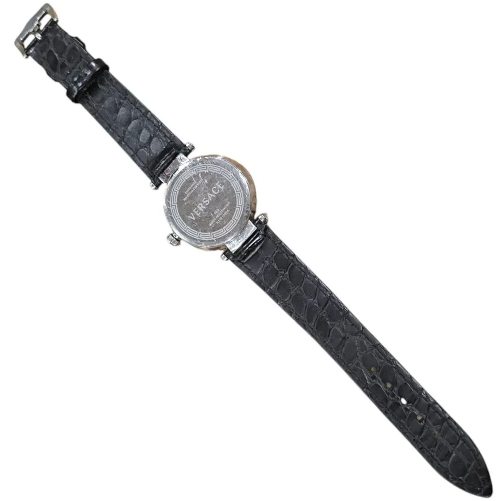 Versace Reve 68Q Women's Watch Stainless Steel Black Dial Diamonds Swiss Made